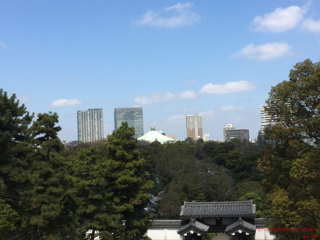 Udsigt fra Imperial Palace Gardens, Chiyoda, Tokyo, april 2015
